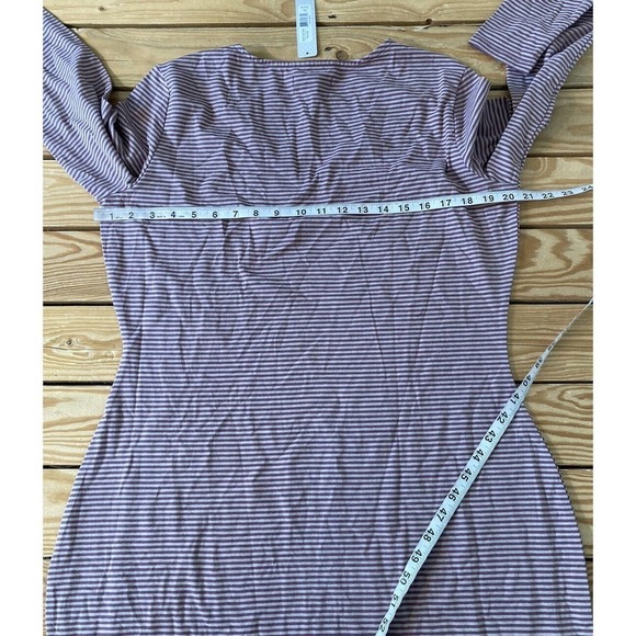 NWT DE Collection Stripe Social Type Dress Size XL Women’s Taupe MSRP $36.99 - Picture 6 of 7